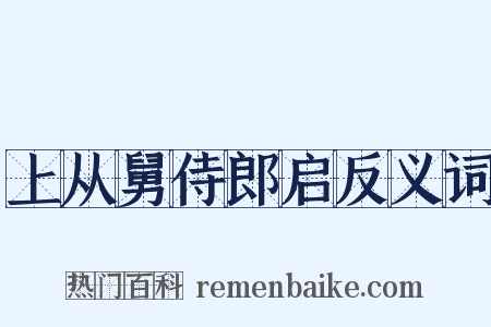 上从舅侍郎启反义词是什么意思的图片